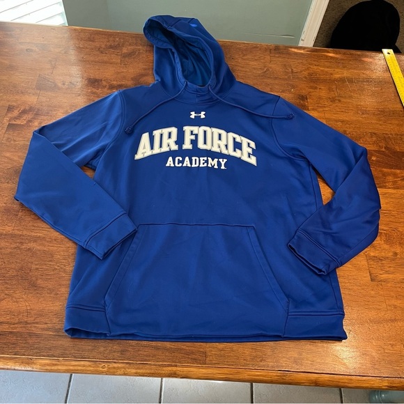 Under Armour Air Force Academy Royal Blue hoodie Sweatshirt coldgear size large - Picture 1 of 9